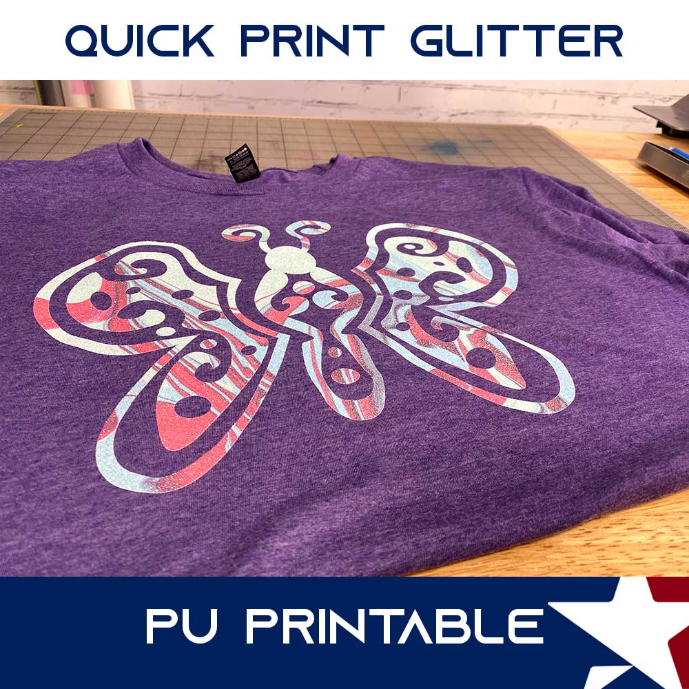 QuickPrint Glitter Printable Heat Transfer Vinyl - Image 2